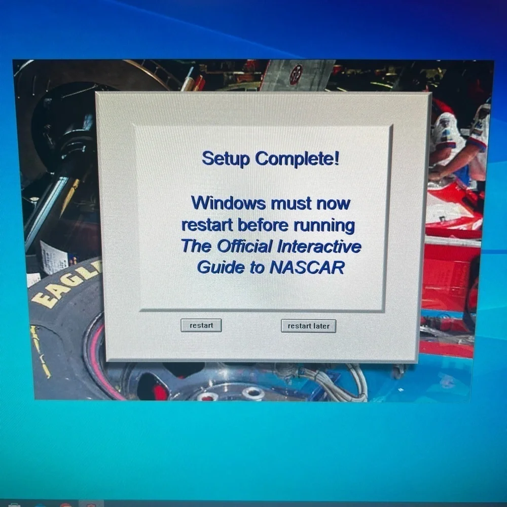 1998 The Official Interactive Guide to NASCAR PC CD-ROM 2 Disc Racing Game